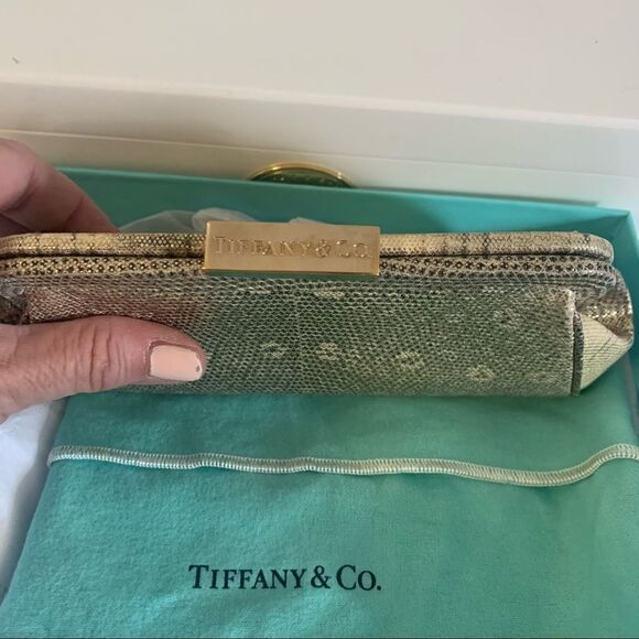 Tiffany & Co. Lizard Morgan Clutch - Gold - Picture 4 of 11
